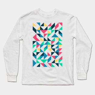 Creative Geometric Colourful Triangle Pattern #5 Long Sleeve T-Shirt